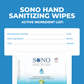 SONO Moisturizing Hand Sanitizer Wipes (25 Pack)
