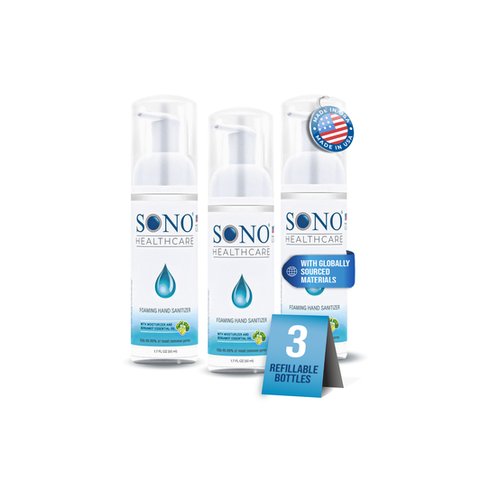 SONO Foaming Hand Sanitizer Travel Size (3 PACK)