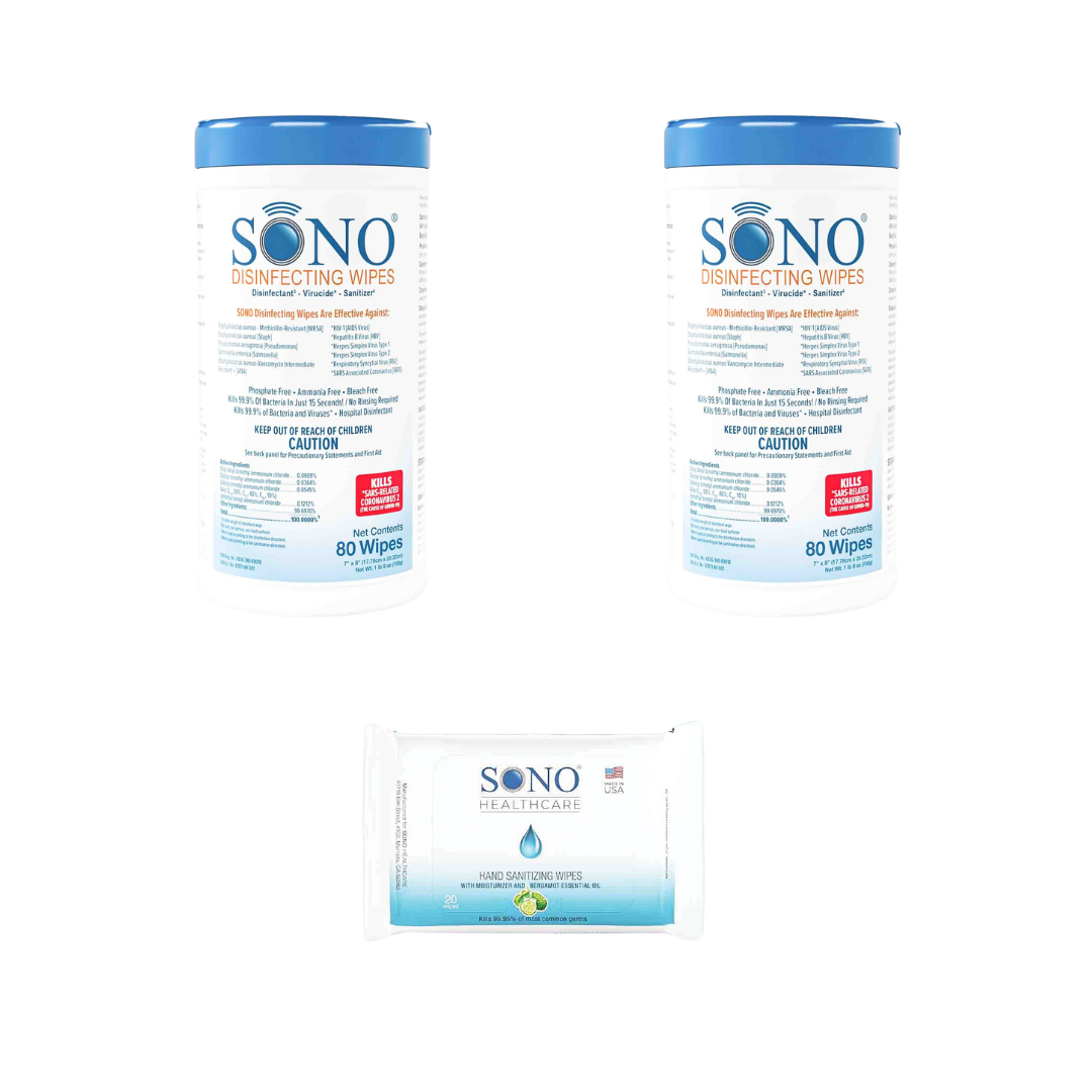 SONO Disinfecting Wipes Home Safety Bundle - Complete Household Cleaning Kit by SONO Wipes