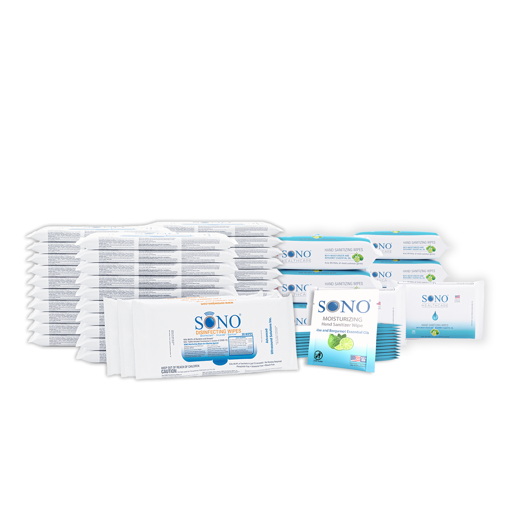 Disinfecting Wipes Bulk - SONO wipes: Travel Bundle Offer