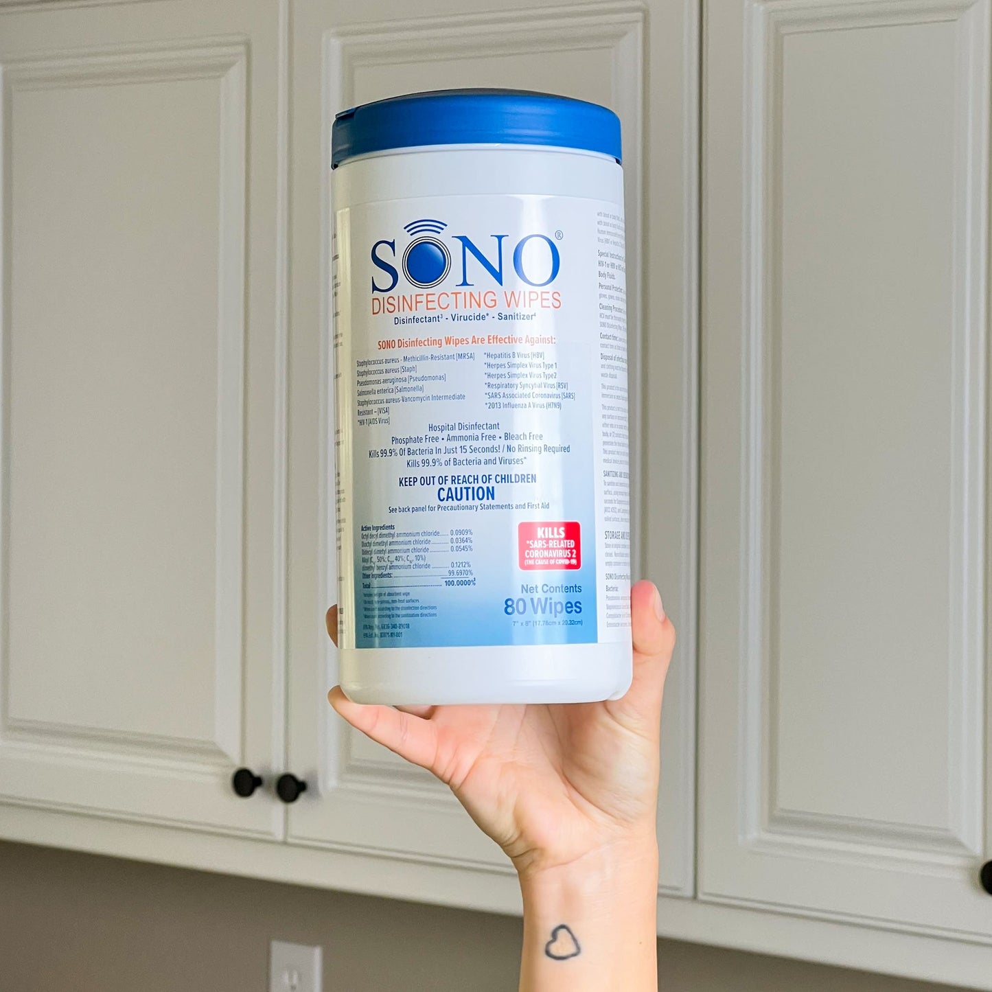 SONO Disinfecting Wipes - Canister - 80 ct